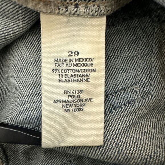 Ralph Lauren Denim & Supply Jeans Women 29x33 Blue Low Slim Patchwork Boho Denim - Picture 15 of 16